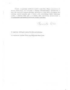 Pismo H. Górnej do Małgorzaty Głuchowskiej, kierownik sekcji pianistycznej PSM w Zielonej Górze, 14 września 2011, strona 2